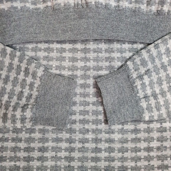 Country Road Men's Sweater jumper Merino wool Sze XL crew neck grey hounsdstooth - Picture 5 of 7